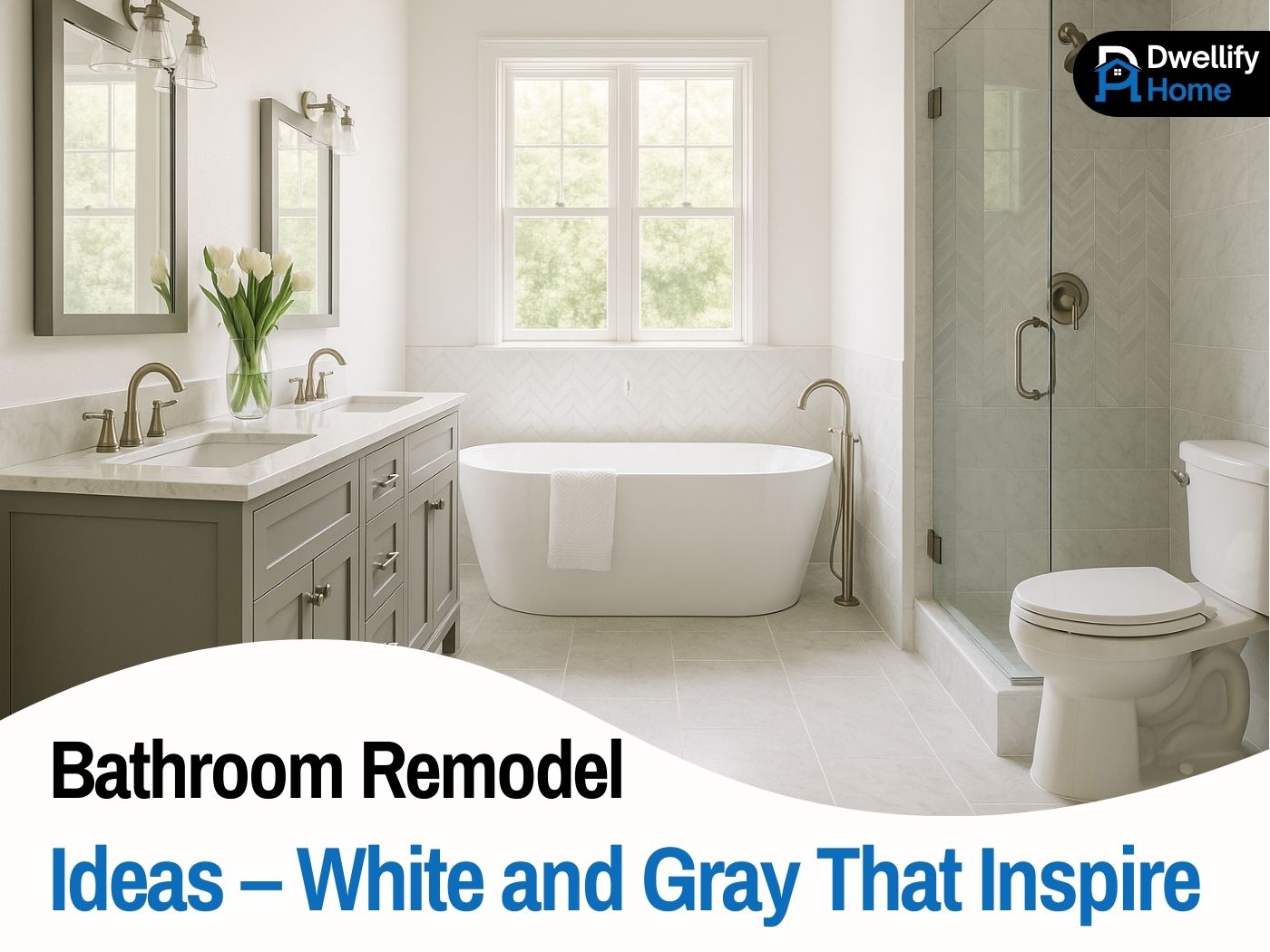 bathroom remodel ideas -white -gray