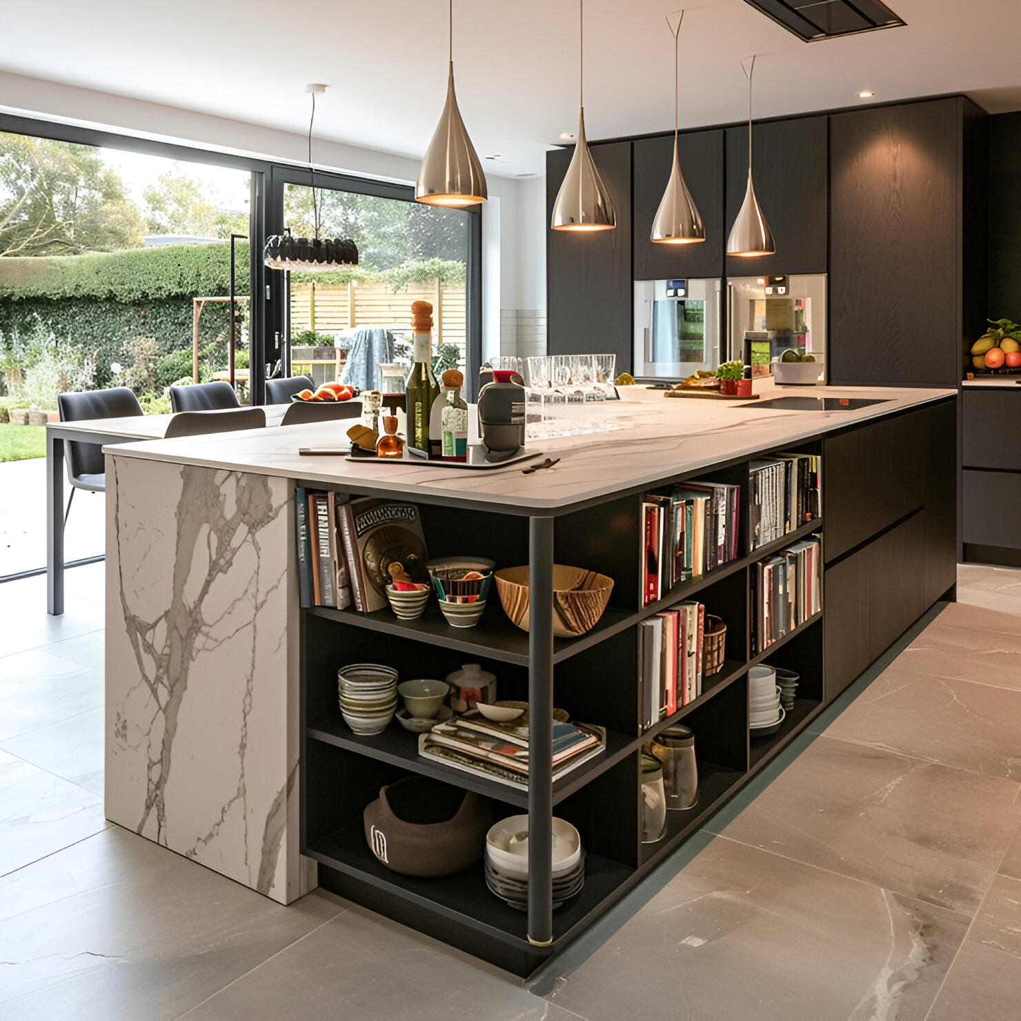 Open Shelving, Stunning Marble – A New Design That Flows