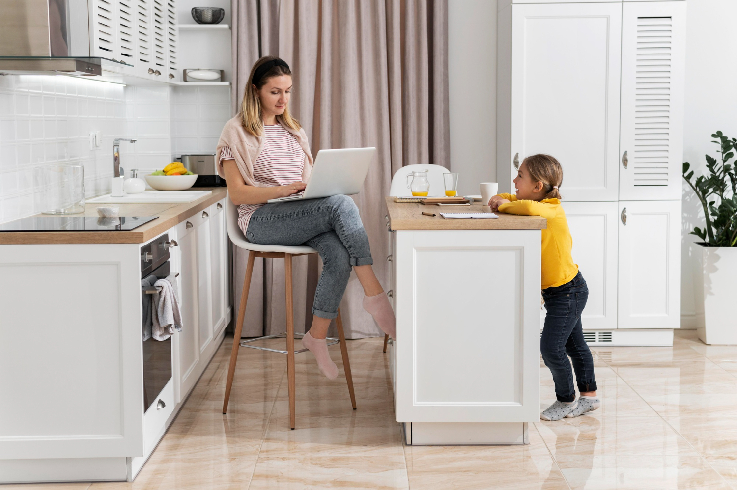 Still Small — But Now Stunning – A Neutral Transitional Kitchen