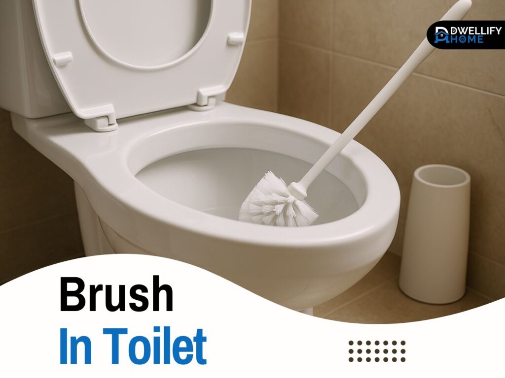 brush in toilet