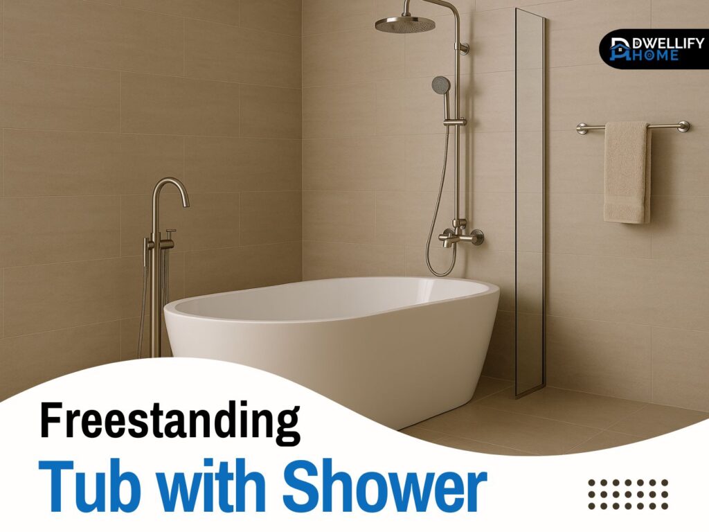 freestanding tub with shower