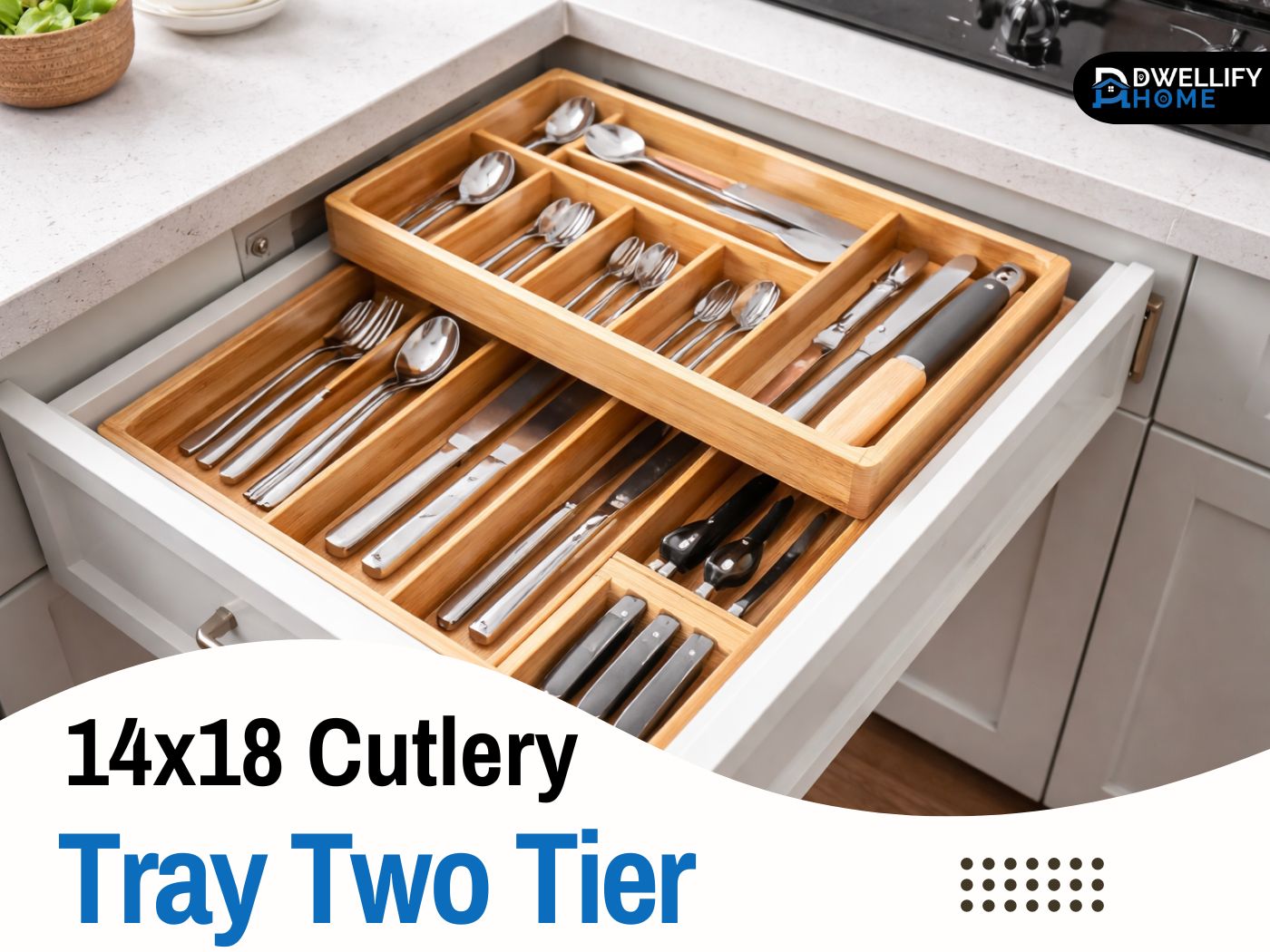 14x18 cutlery tray two tier