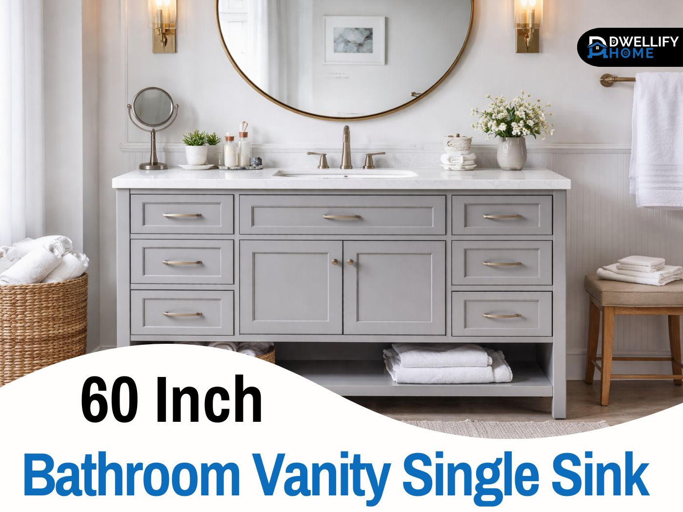 60 inch bathroom vanity single sink