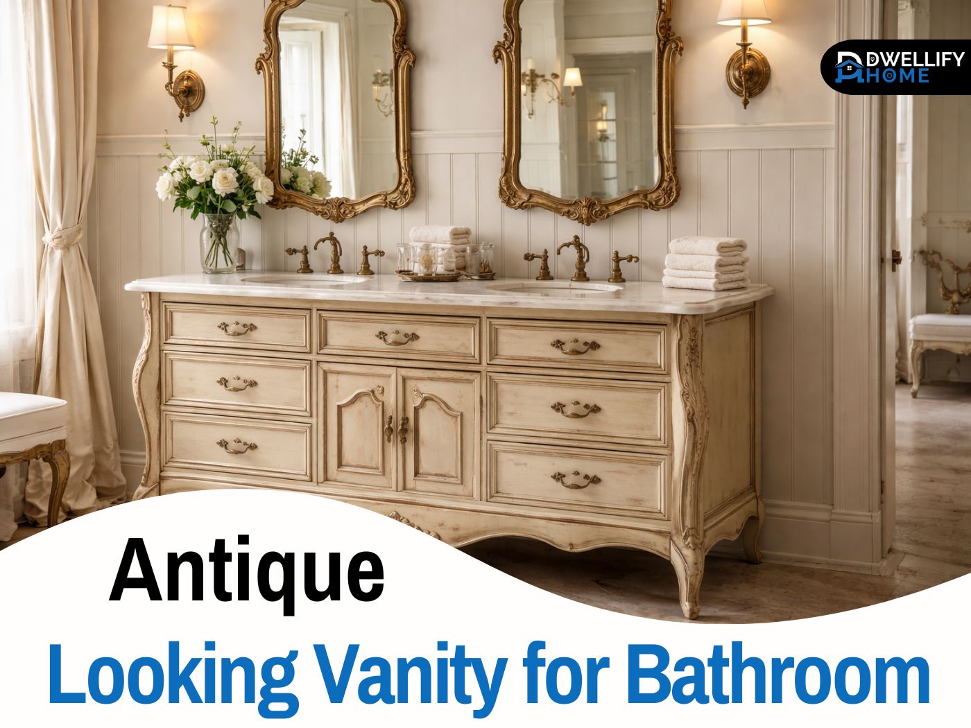 antique looking vanity for bathroom