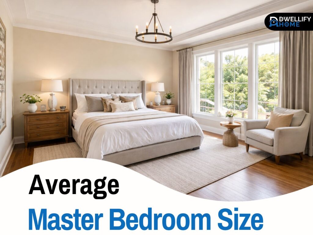 average master bedroom size