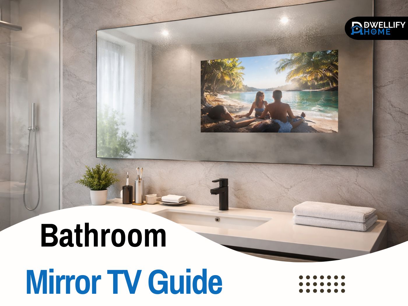 bathroom mirror tv