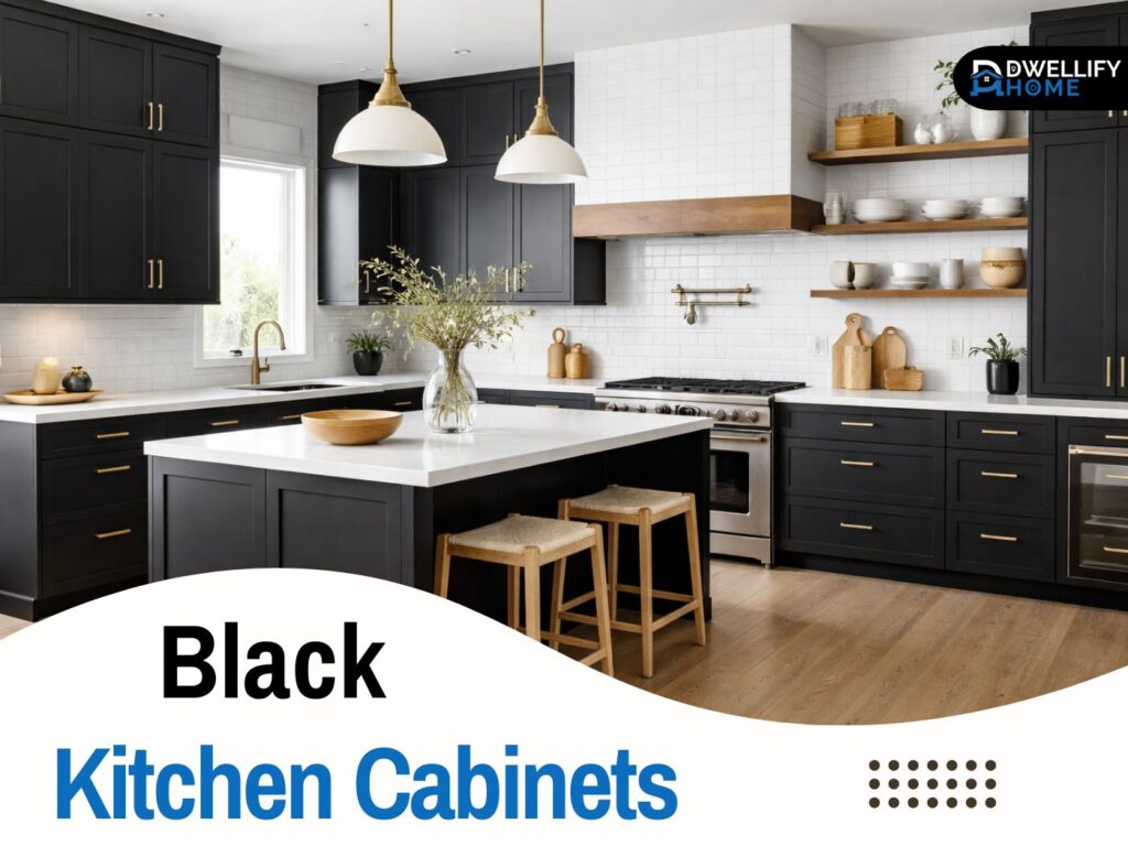 black kitchen cabinets