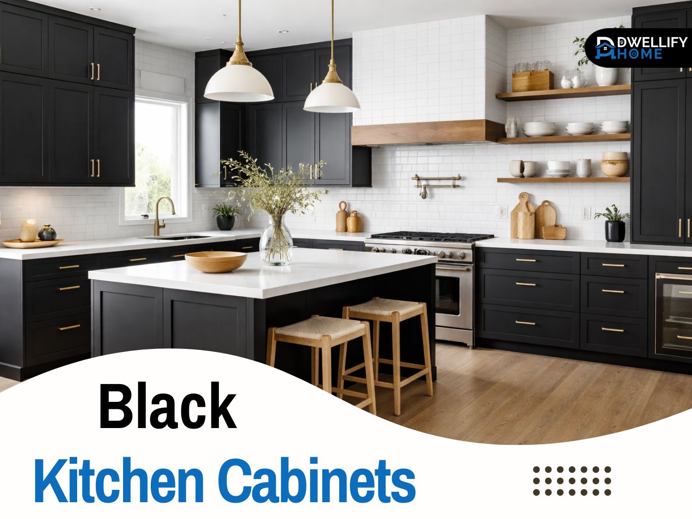 black kitchen cabinets