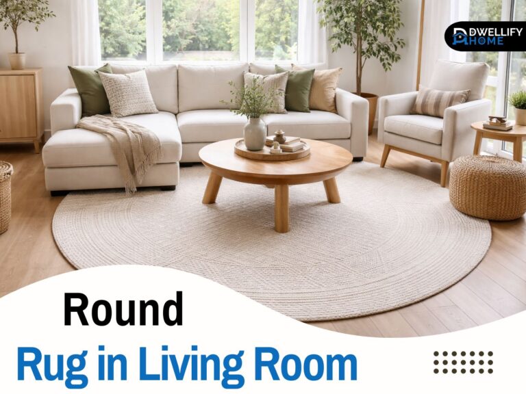Round Rugs Plan View Round Rug in Living Room: Size, Layout & Styling Tips