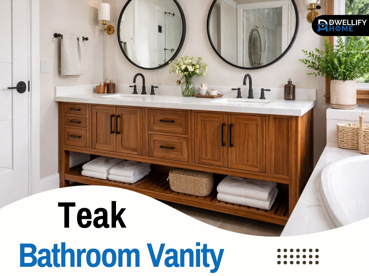 teak bathroom vanity