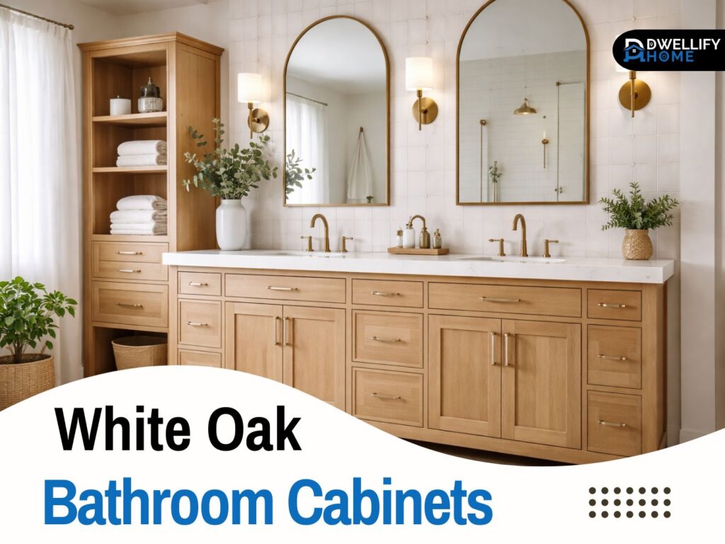 white oak bathroom cabinets