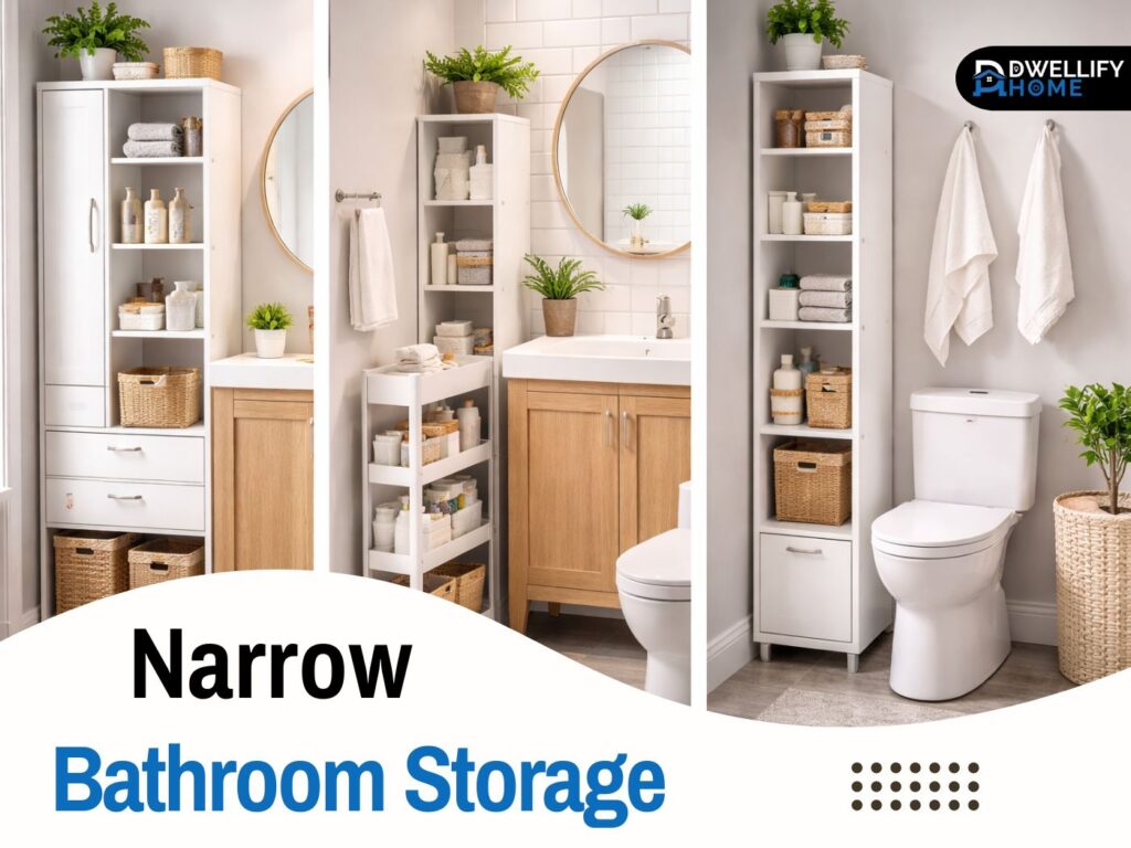 Narrow Bathroom Storage Ideas Best Slim Cabinets, Shelves and Carts