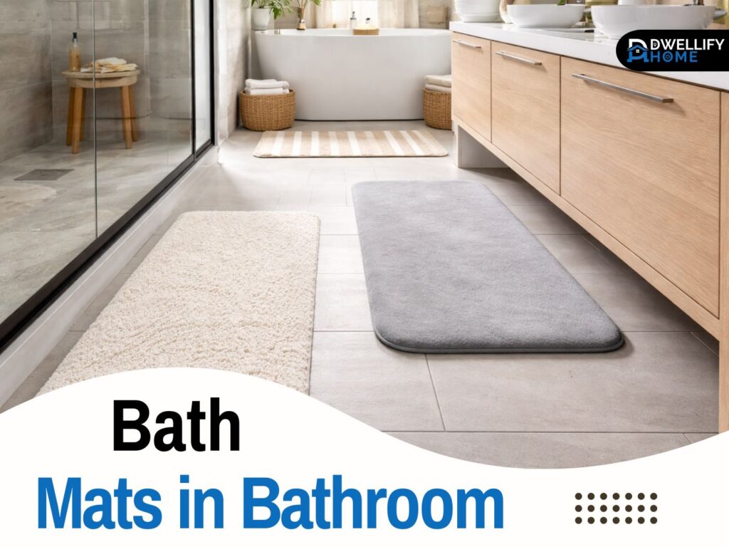 bath mats in bathroom