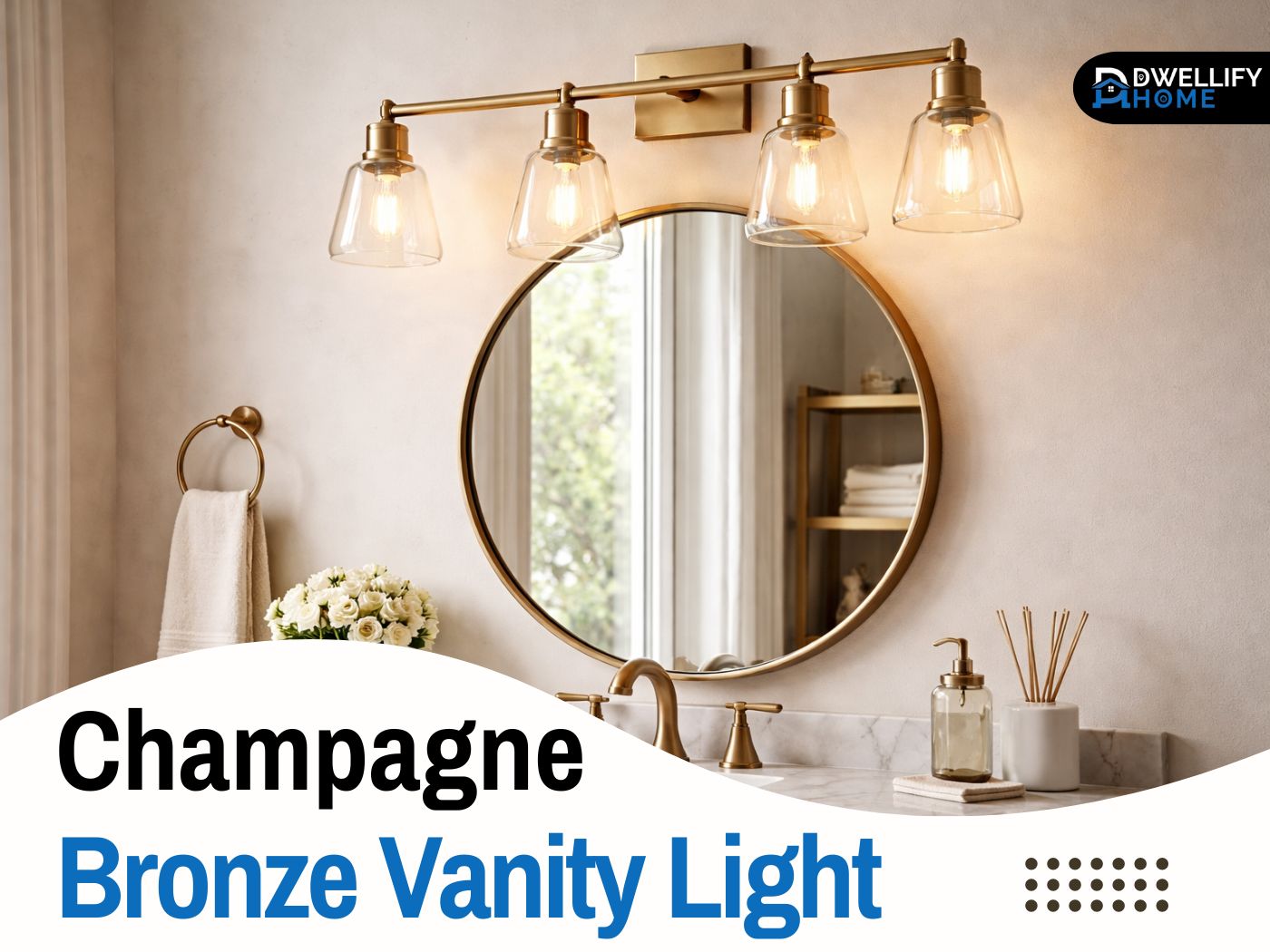 champagne bronze vanity light