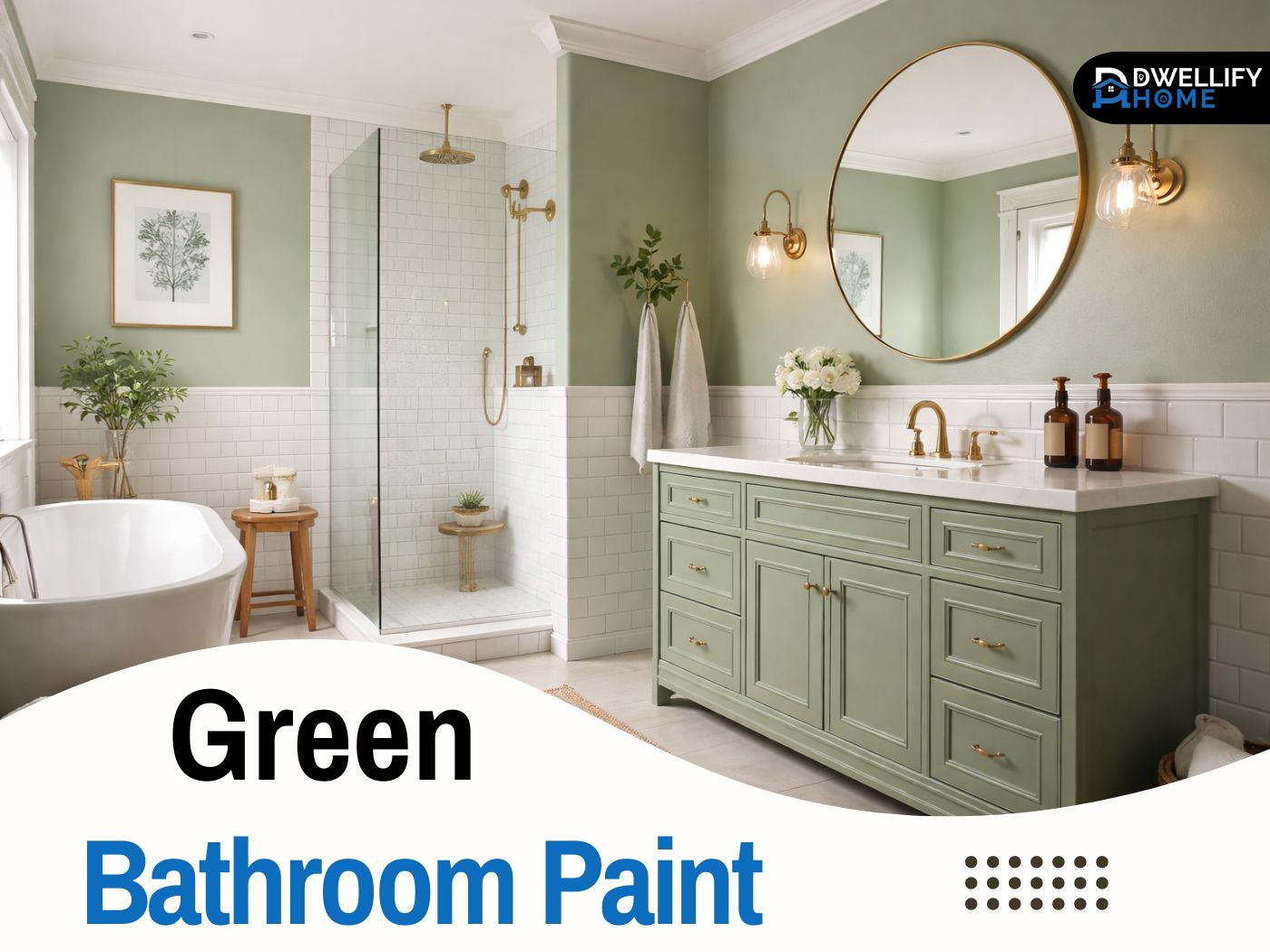 green bathroom paint