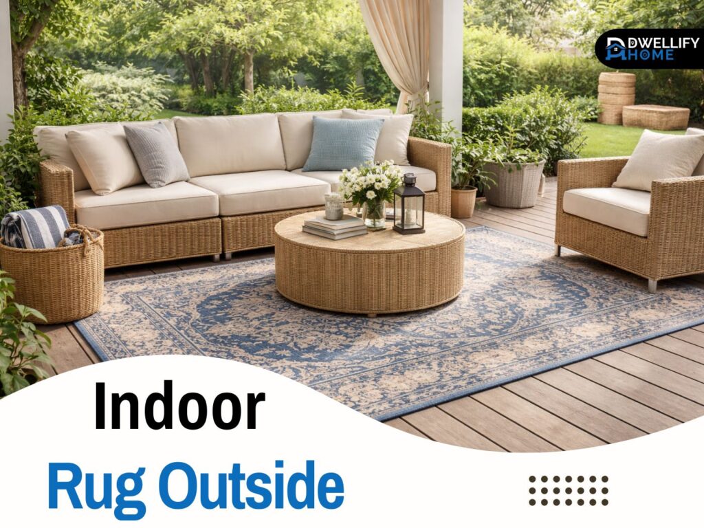 indoor rug outside