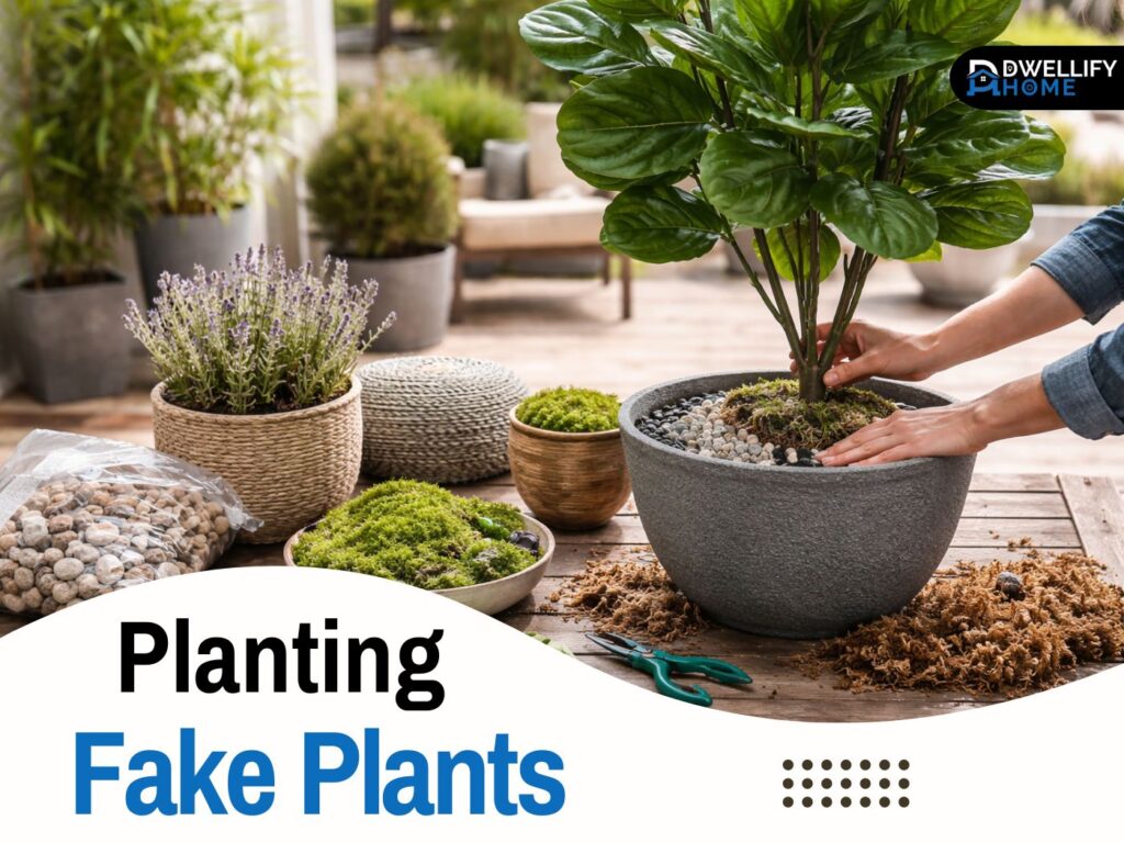 planting fake plants