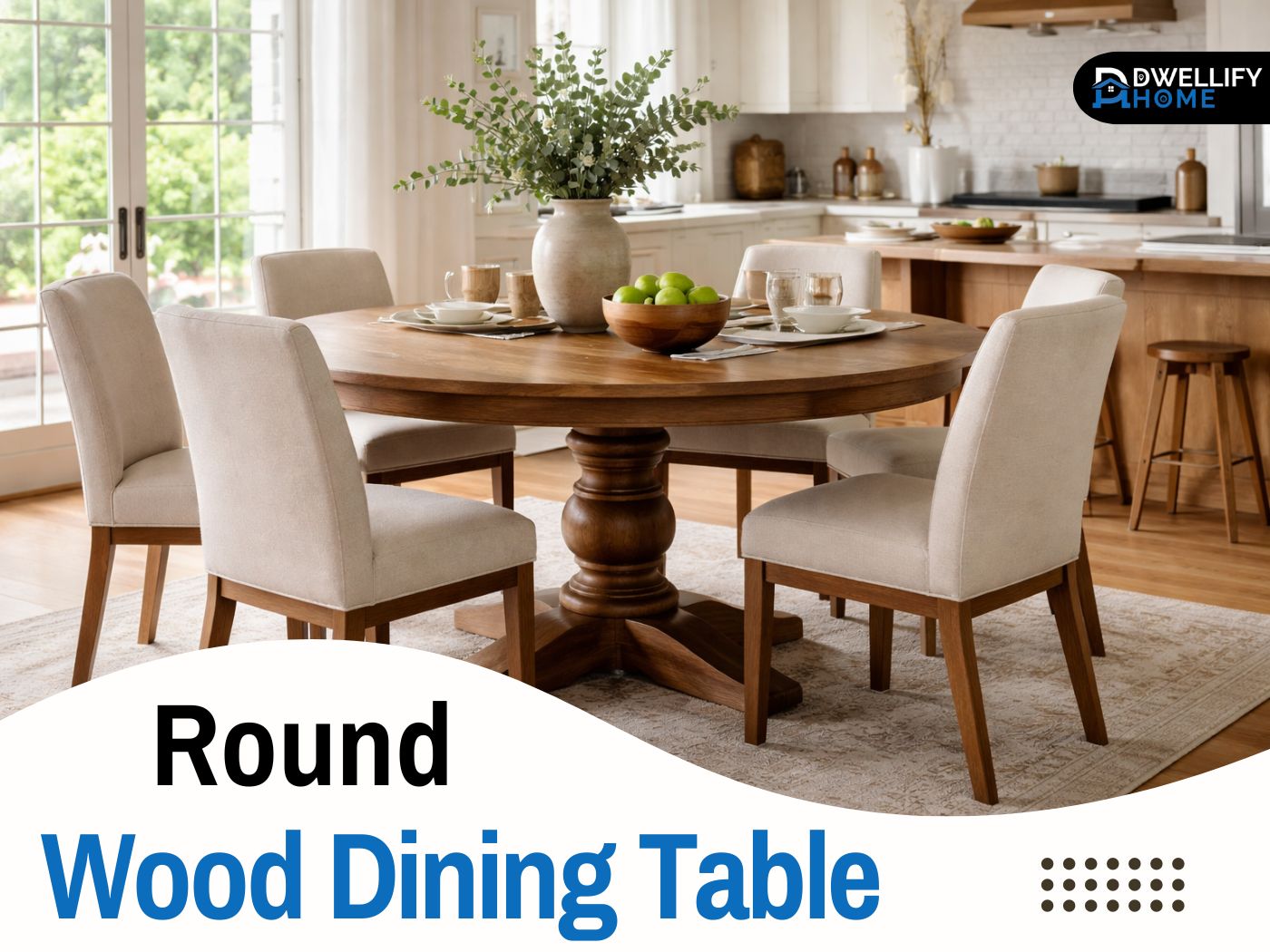 round wood dining table