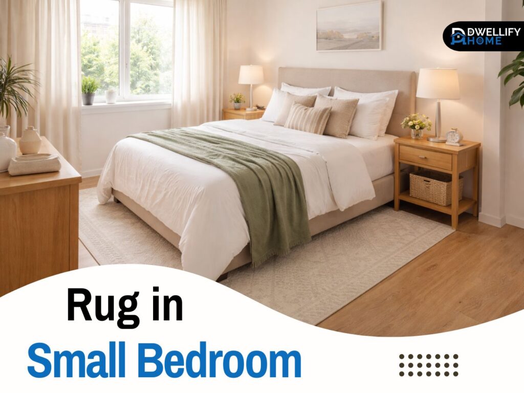 rug in small bedroom