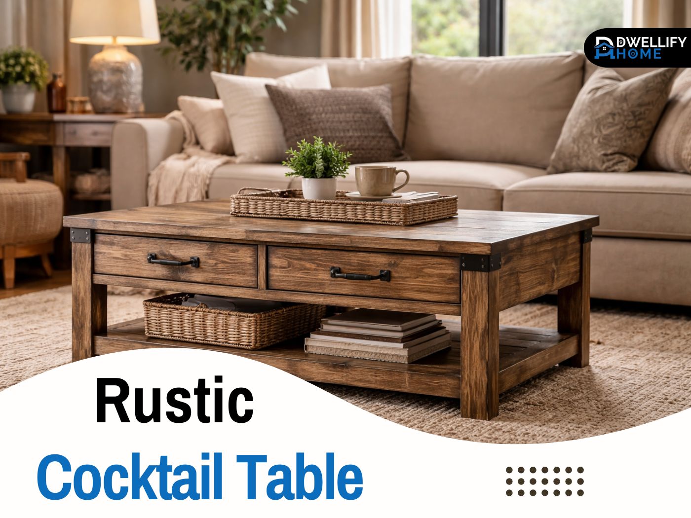 rustic cocktail table
