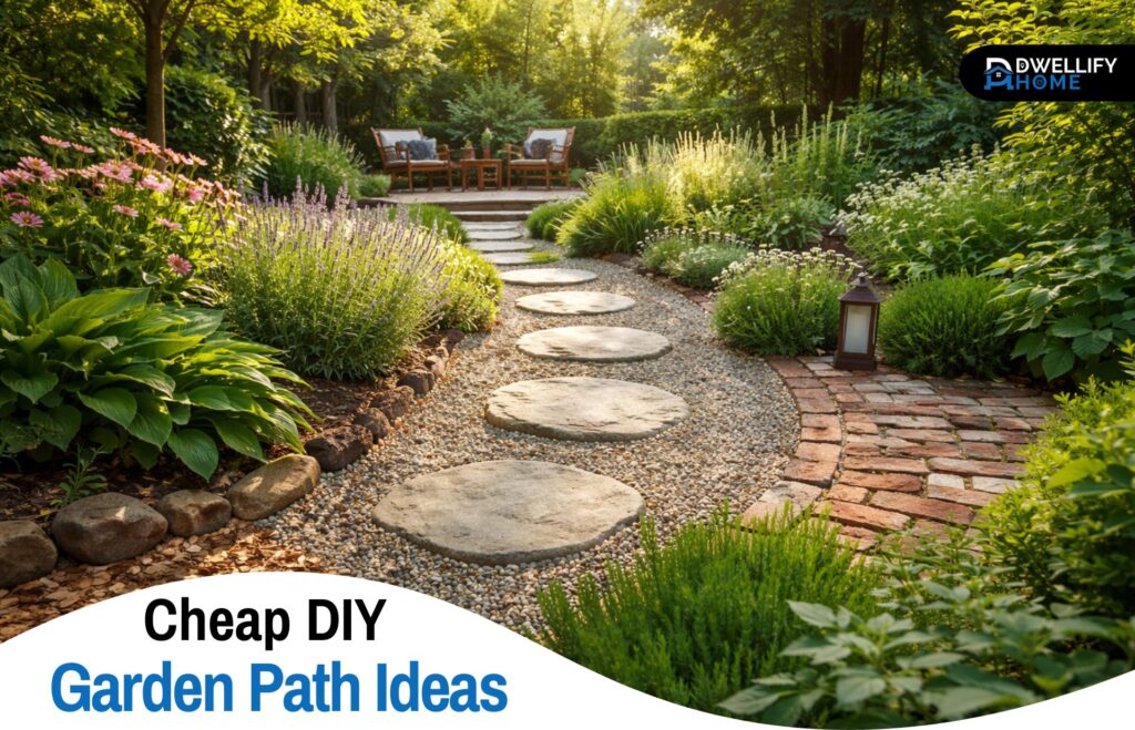 cheap diy garden path ideas
