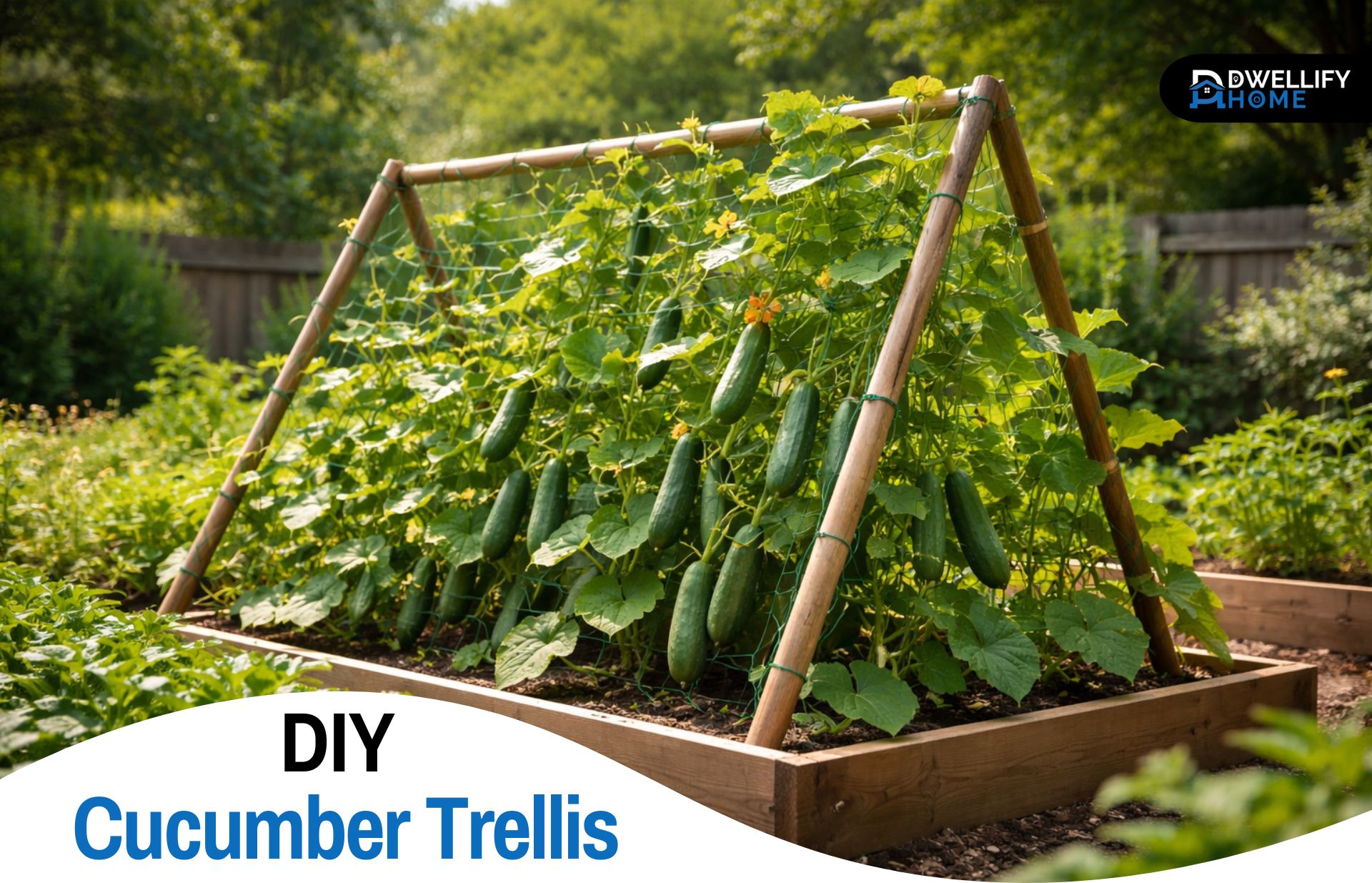 diy cucumber trellis