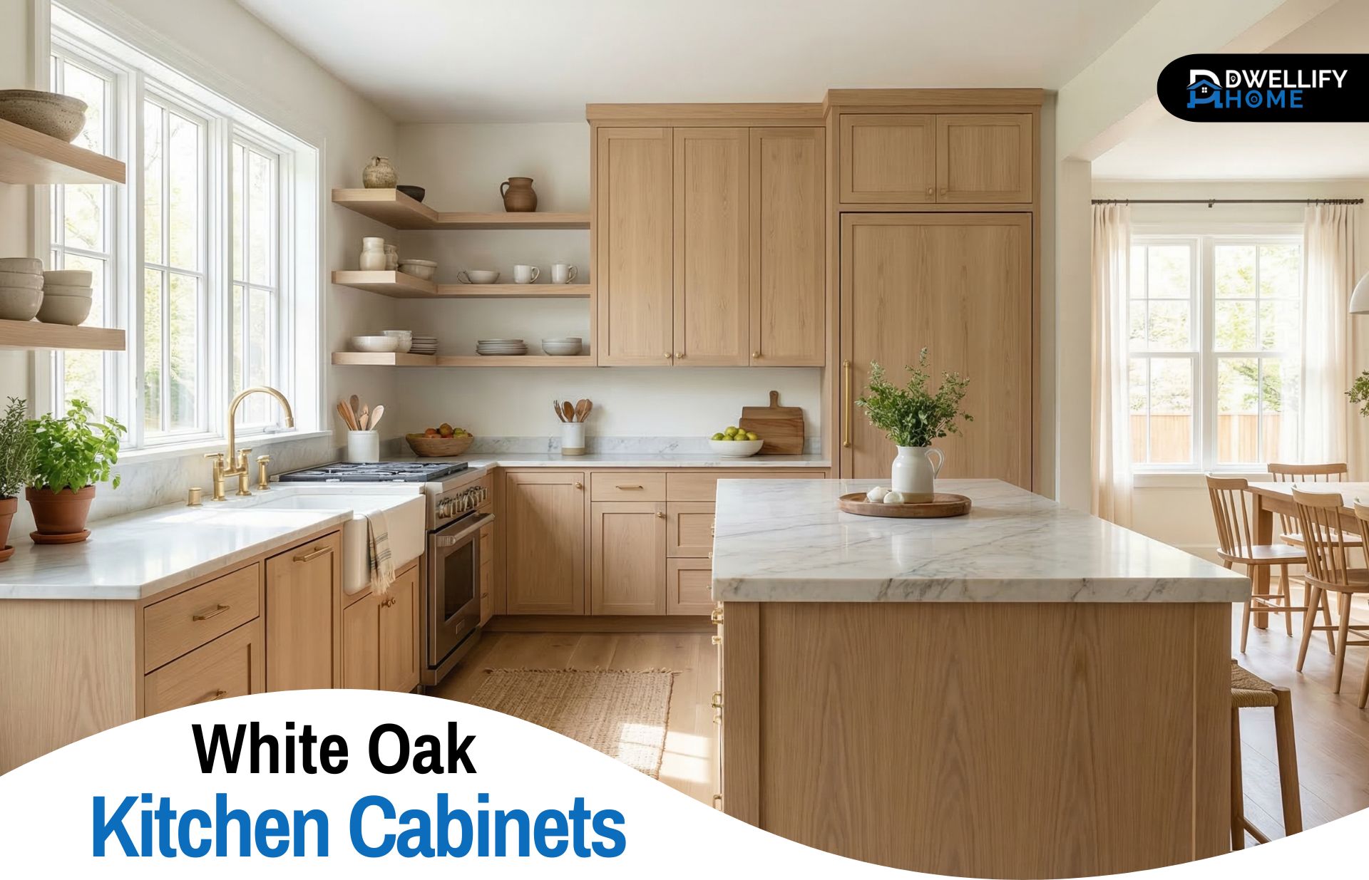 white oak cabinets kitchen