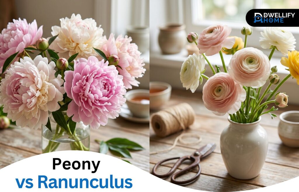 Peony vs Ranunculus