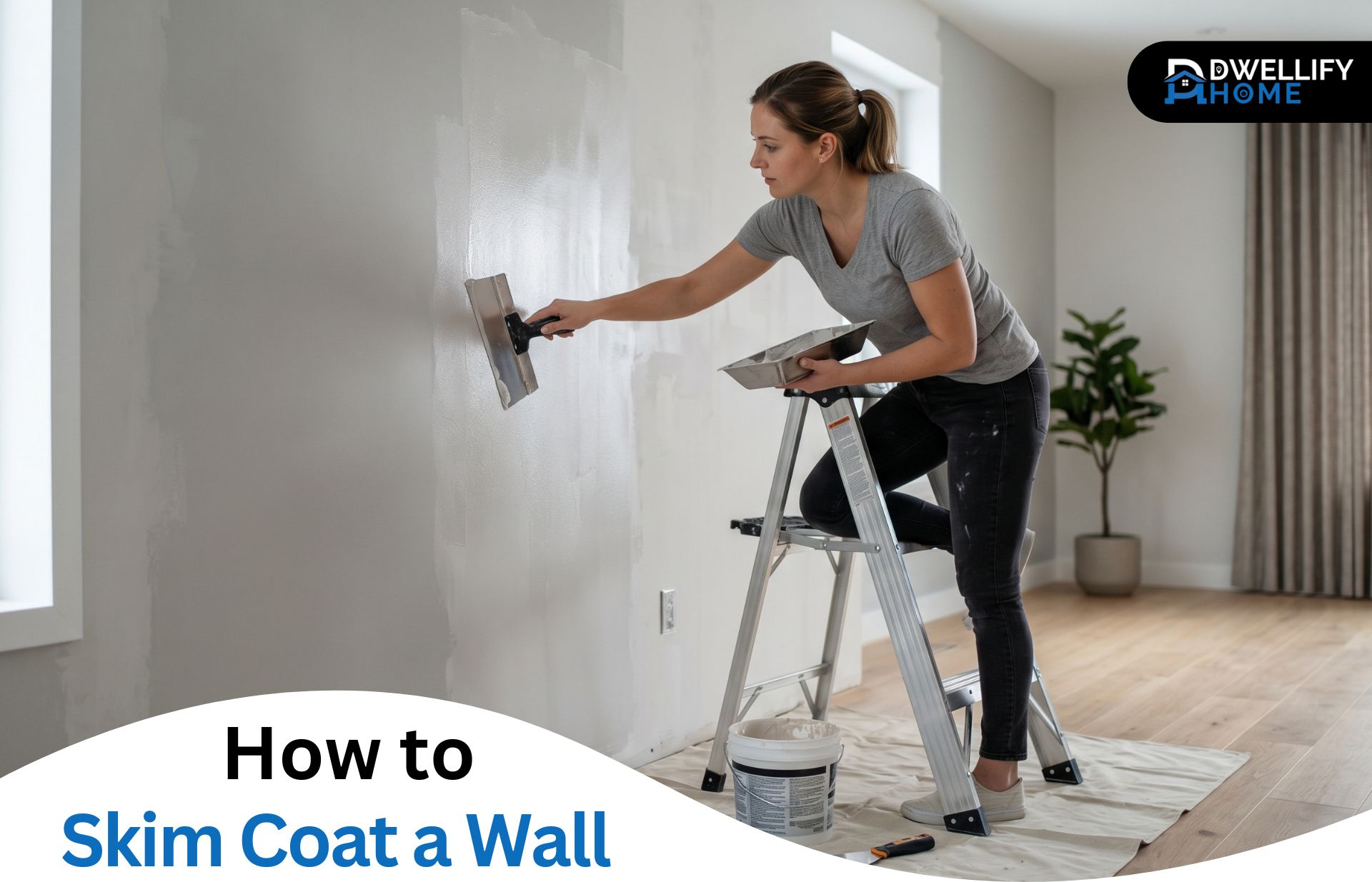 how to skim coat a wall
