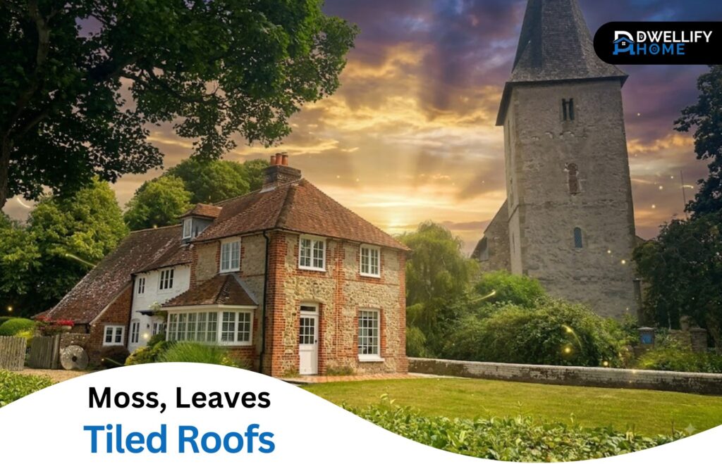 Moss, Leaves and Tiled Roofs in Rural Settings