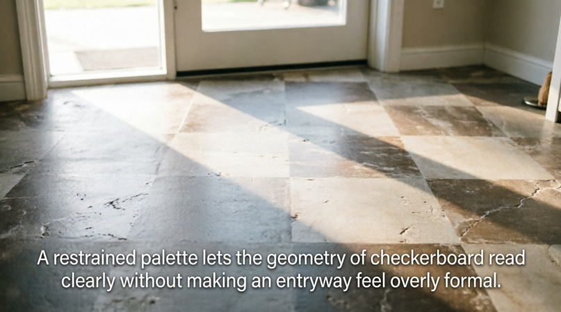 Checkerboard: best in stone, cement or terracotta