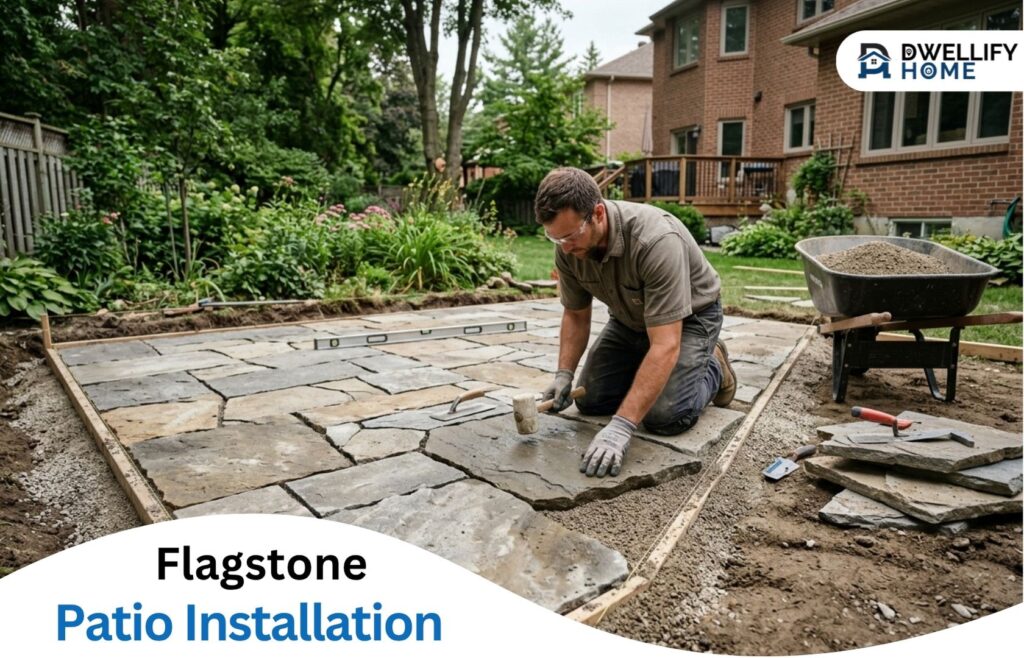 Flagstone Patio Installation