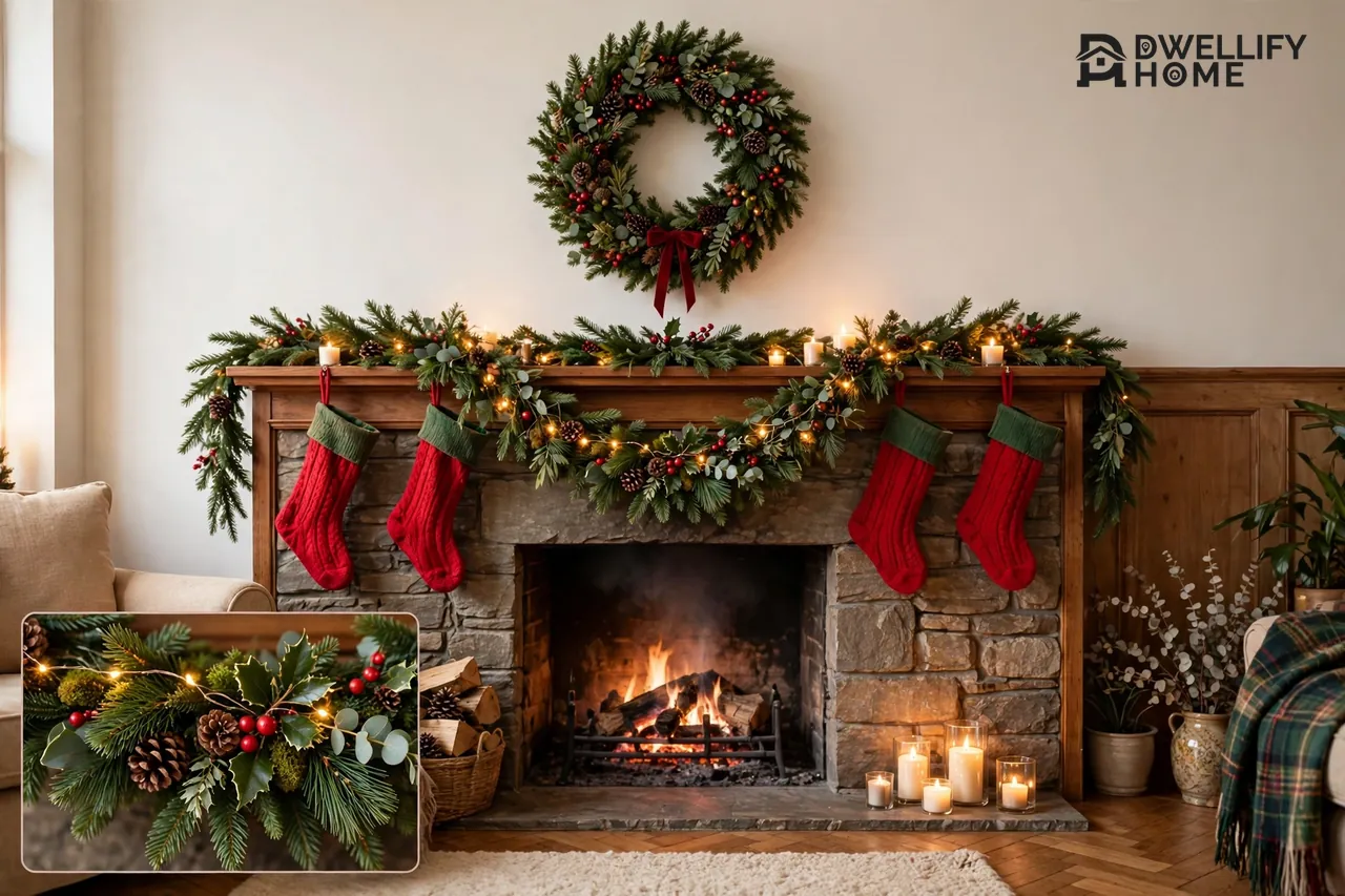 Christmas Ideas for Decorating a Fireplace Mantel