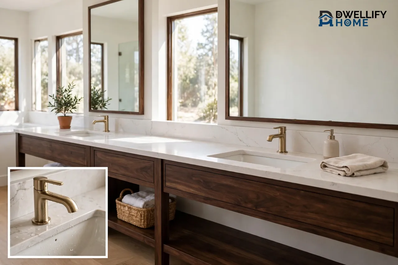 72 In Double Sink Bathroom Vanity Guide: Size, Quartz Tops, Storage