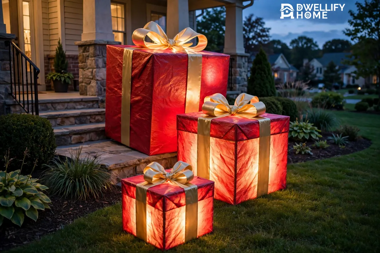 Christmas Present Outdoor Decorations: Gift-Box Yard Displays That Glow All Season