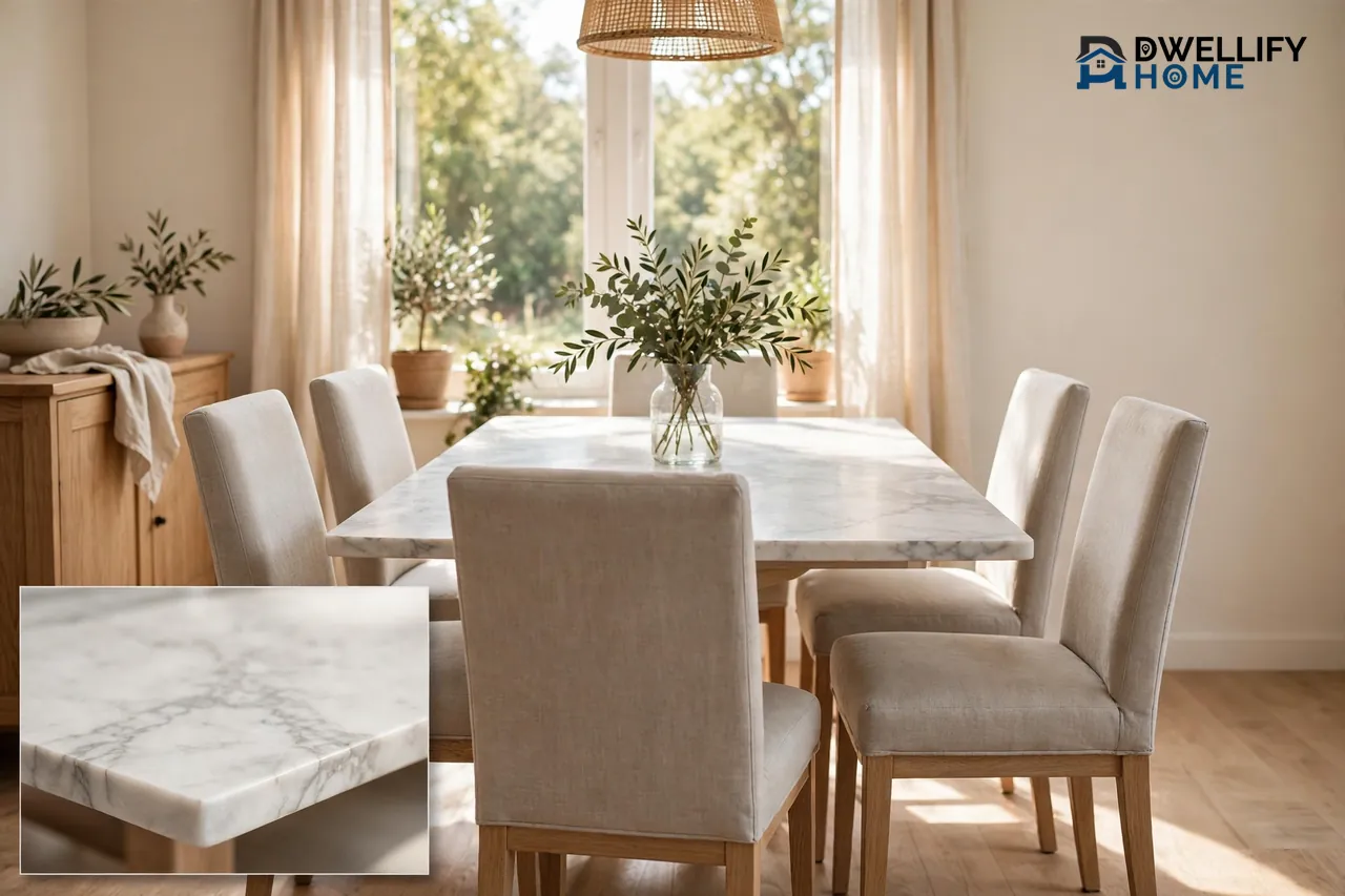 Marble Table And Dining Chairs Guide: Sizes, Styles, Care