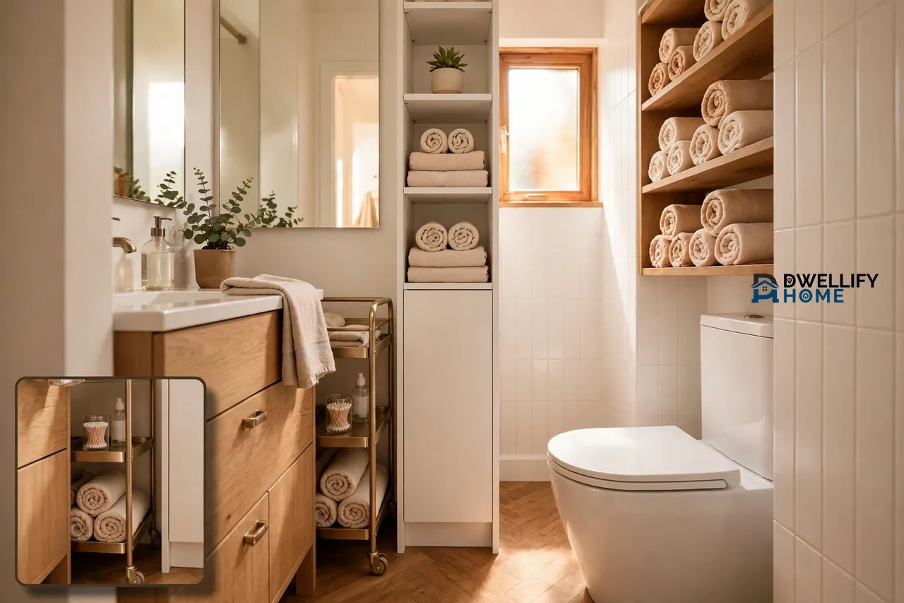 Narrow Bathroom Storage Ideas: Best Slim Cabinets, Shelves and Carts