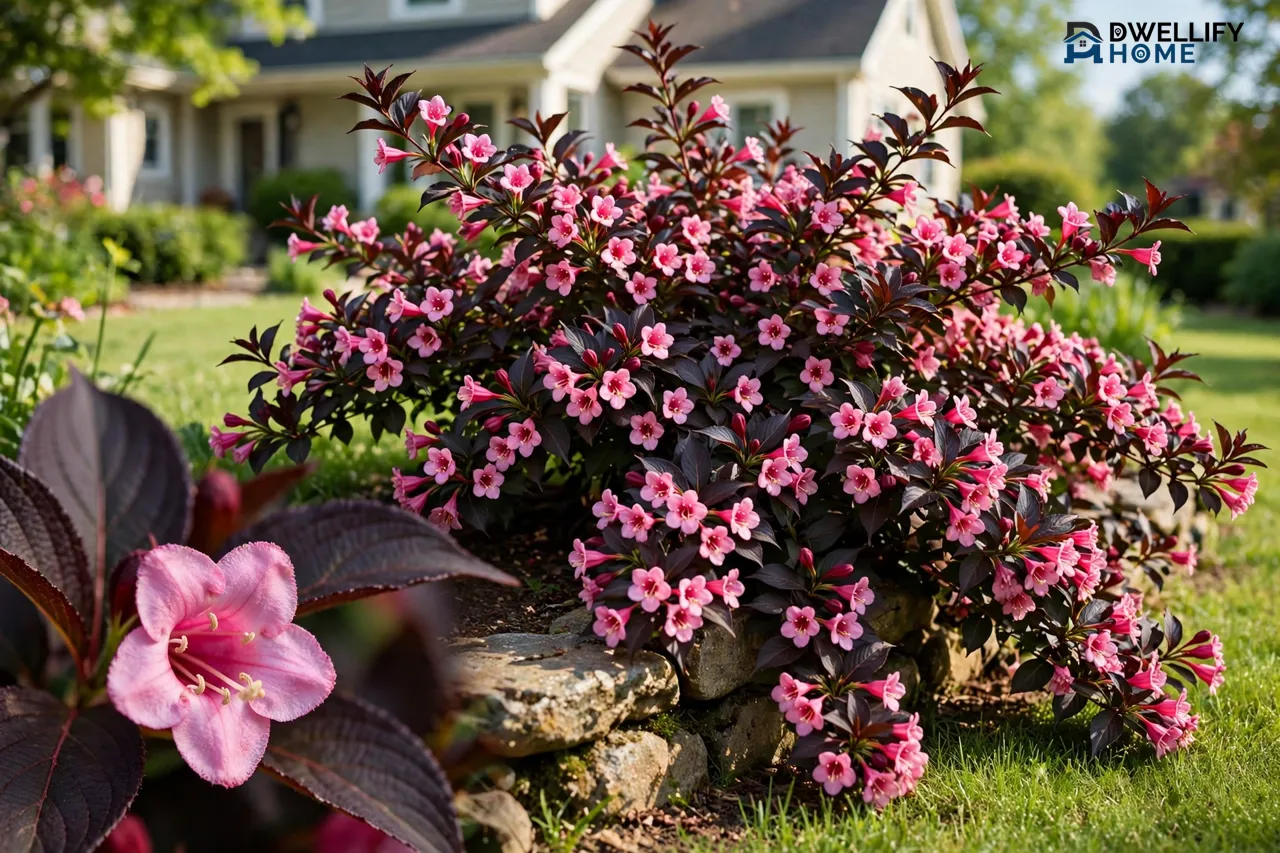 Spilled Wine Weigela Care Guide: Sun, Size, Pruning & Bloom Tips