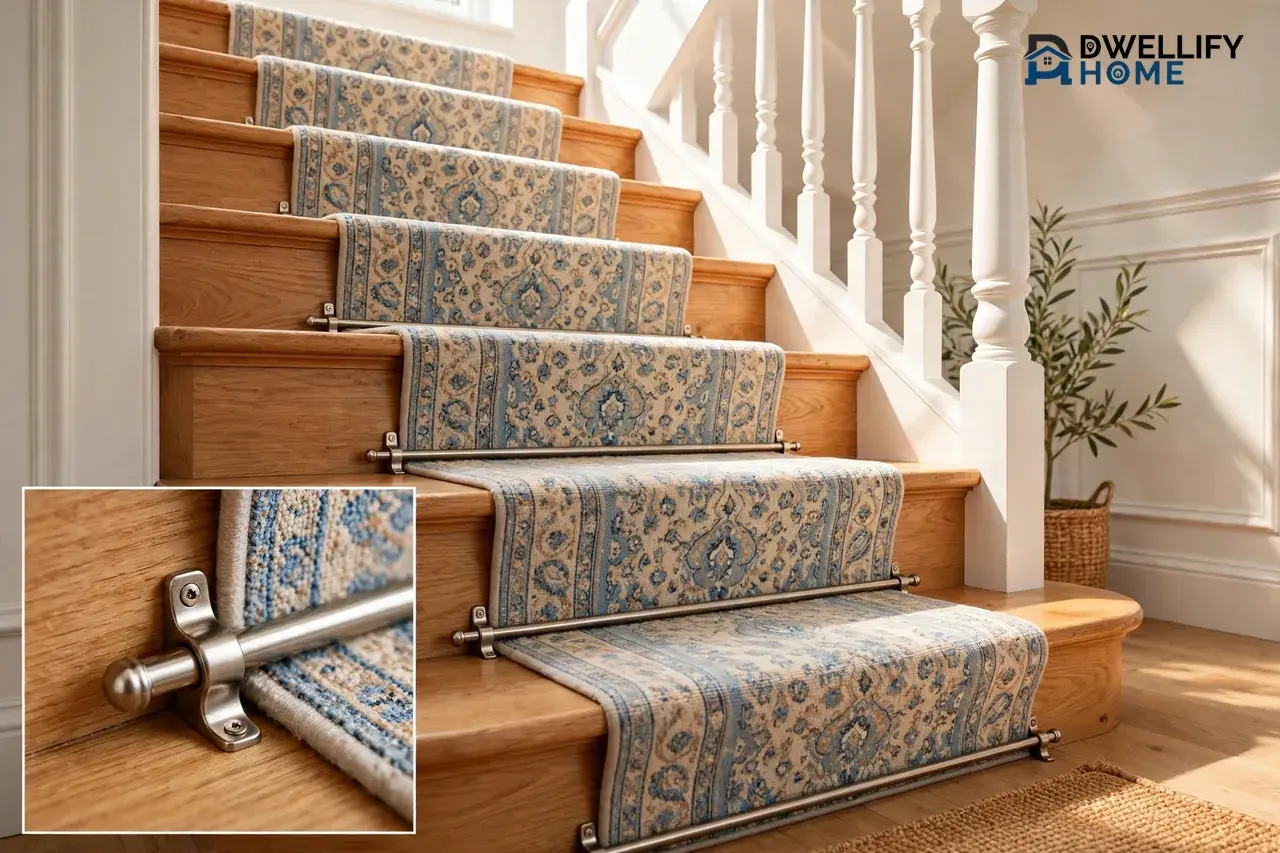 Stair Runner Rods: Types, Brackets, Measuring, and Install Tips