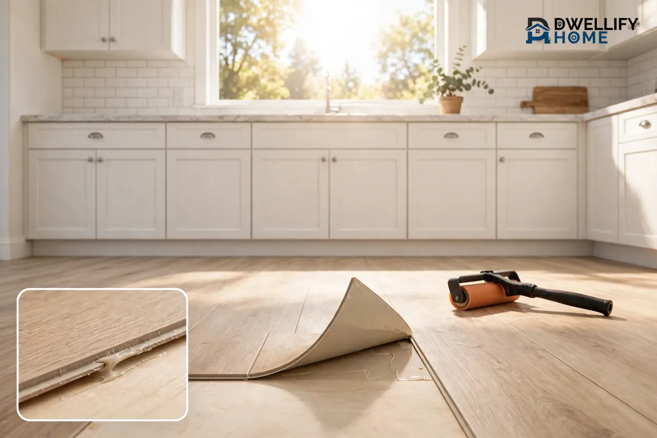 Waterproof peel and stick floor tile Easy DIY floors for kitchens and baths