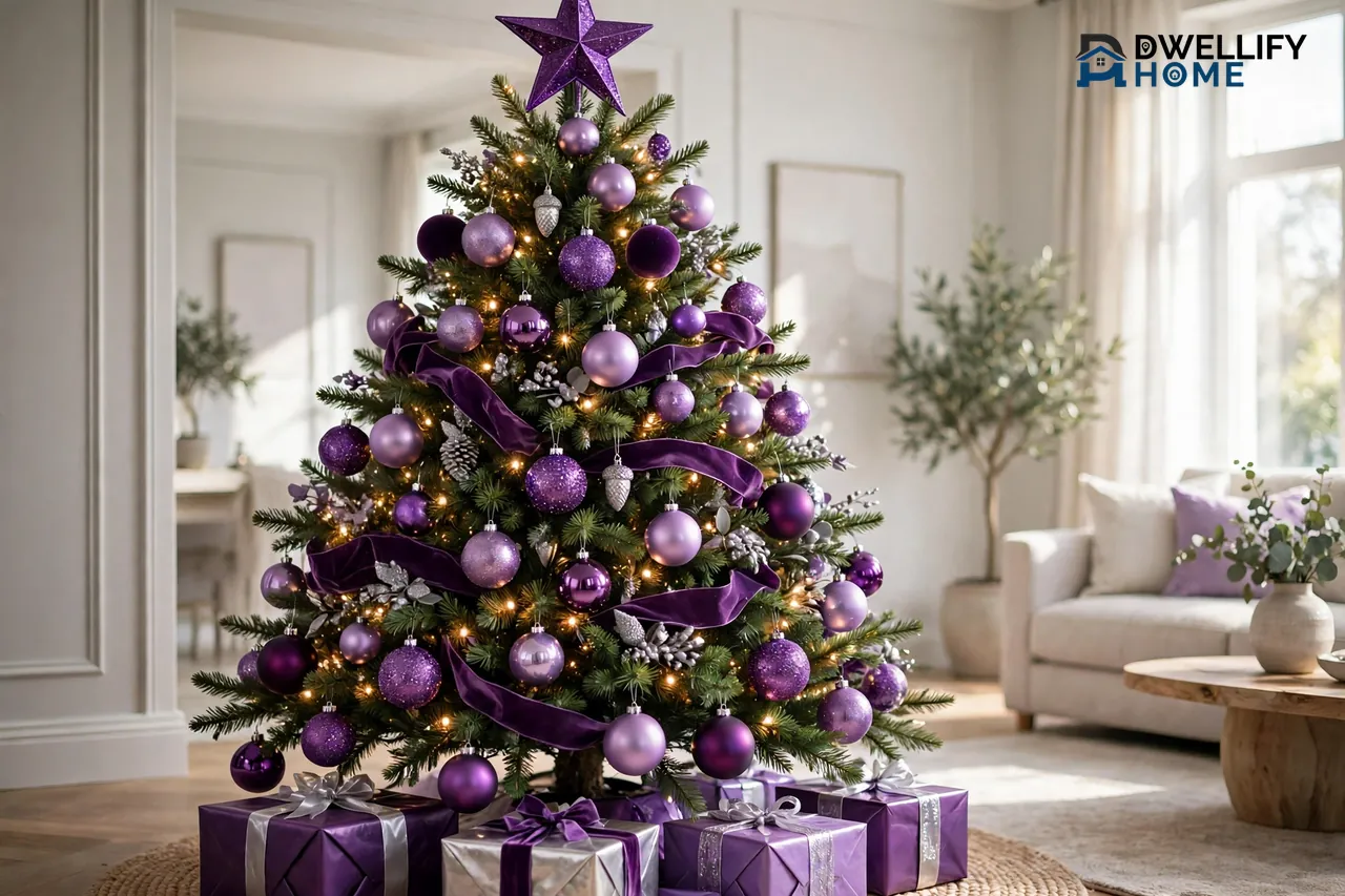 Purple Christmas Tree Decorations
